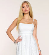 Pretty Vibe Eyelet Skater Dress