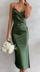 Isabella Ruched Midi Dress