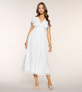 Garden Kisses Flutter Sleeve Midi Dress