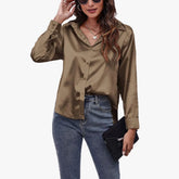Sienna Satin Collared Top