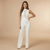 Alexis Lace-Up Formal Jumpsuit
