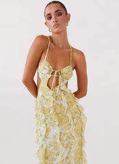 Isabella Ruffle Maxi Dress