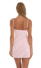 Ruffle Mini Dress In Pink