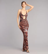 Wildly Fierce Leopard Floral Maxi Dress