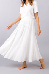 Bianca Pleated Maxi Skirt