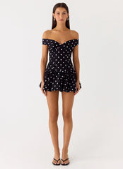 Endless Romance Mini Dress Black Polkadot