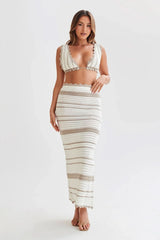 Amara Striped Midi Set