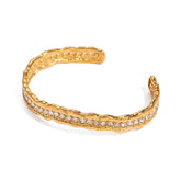 Cleo Ripple Manchet 18K Goud
