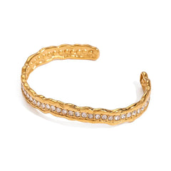 Cleo Ripple Manchet 18K Goud
