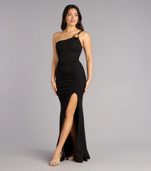 Margot Glitter One Shoulder Mermaid Formal Dress