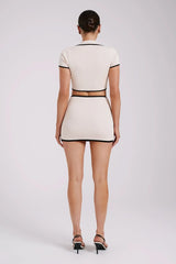 Sienna Contrast Mini Skirt Set