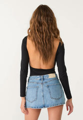 Carly Denim Mini Skort