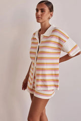 Marina Striped Shorts Set