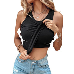 Duttini | Ribbed Racerback Tank With Built-In Support