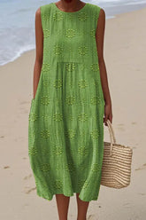 Riley Embroidery Midi Dress