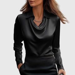 Valentina Satin Cowl Top