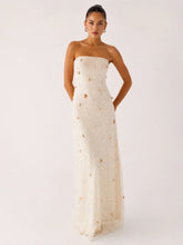 Orelli Shell Sequin Knit Maxi Dress - Ivory