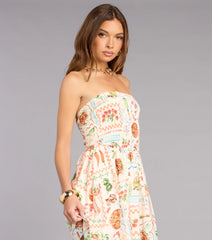 Spritz And Plans Strapless Mini Dress