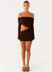 Emery Mini Dress - Chocolate