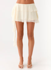 Forever Dreaming Ruffle Mini Skirt - Ivory