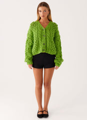 Hazel Knit Cardigan - Green