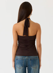 Lorenza Halter Top - Chocolate Torte