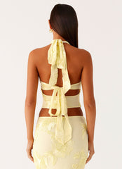 Radiate Halterneck Top - Yellow