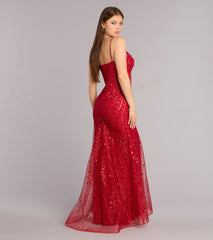 Sandy Glitter Corset Ball Gown