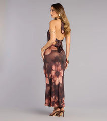 Unforgettable In Floral Cutout Maxi Dress