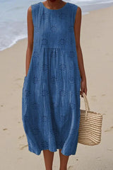 Riley Embroidery Midi Dress