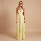 Riley Pleated Halter Maxi Dress