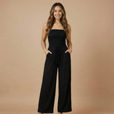 Maya Smocked Maxi Jumpsuit