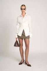 Sienna Ruched Collared Top