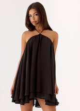 Alicelle Halter Mini Dress Brown
