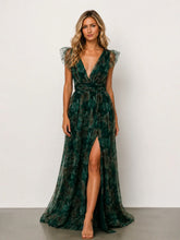 Carmine Maxi Dress | Green Floral