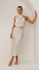 Isabelle Draped Midi Dress