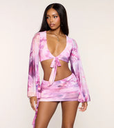 Dream State Flare Sleeve Crop Top