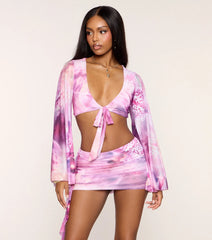 Dream State Flare Sleeve Crop Top
