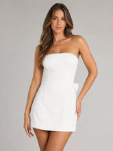 Pearls Please A-Line Bow Back Mini Dress