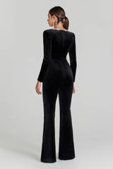Evelyn Crystal Square Jumpsuit