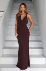 Always In Mode Halter Maxi Dress
