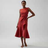 Iris Ruffle Midi Dress