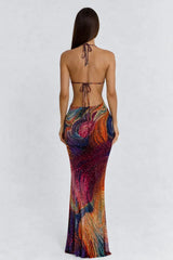 Esmeralda Crystal Maxi Dress