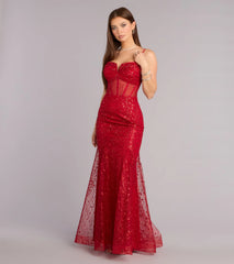 Sandy Glitter Corset Ball Gown
