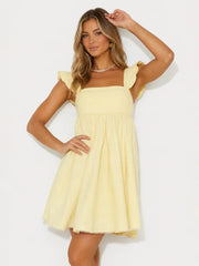 Ready For Brunch Mini Dress Yellow