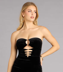 Velvet After Dark Cutout Mini Dress
