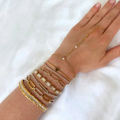Cleo Ripple Manchet 18K Goud