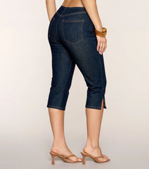 Booked And Busy Denim Capri Pants