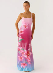 Ariaz Sequin Maxi Dress Pink