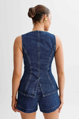 Riley Denim Shorts Set